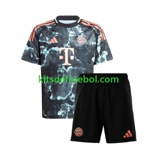 Camisola Bayern de Munique Criança Equipamento alternativo 2024-2025 Mangas Curtas