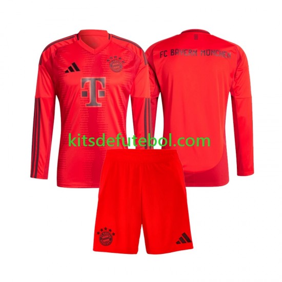 Camisola Bayern de Munique Criança Equipamento principal 2024-2025 Mangas Compridas