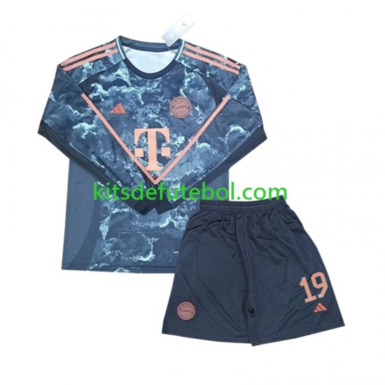 Camisola Bayern de Munique Davies 19 Criança Equipamento alternativo 2024-2025 Mangas Compridas