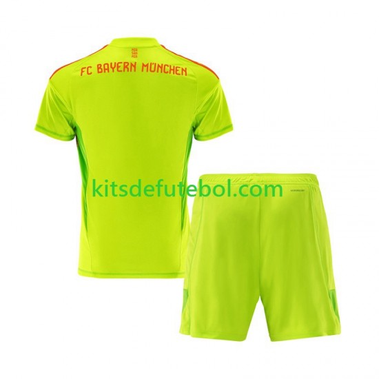 Camisola de Guarda-redes Bayern de Munique Criança Equipamento principal 2024-2025 Mangas Curtas