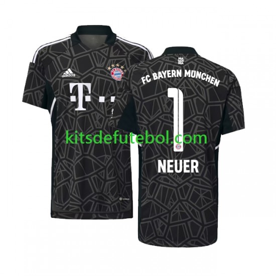 Camisola de Guarda-redes Bayern de Munique Manuel Neuer 1 Homem Equipamento alternativo 2022-2023 Mangas Curtas