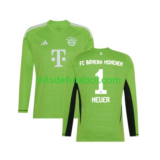 Camisola de Guarda-redes Bayern de Munique Manuel Neuer 1 Homem Equipamento alternativo 2023-2024 Mangas Compridas