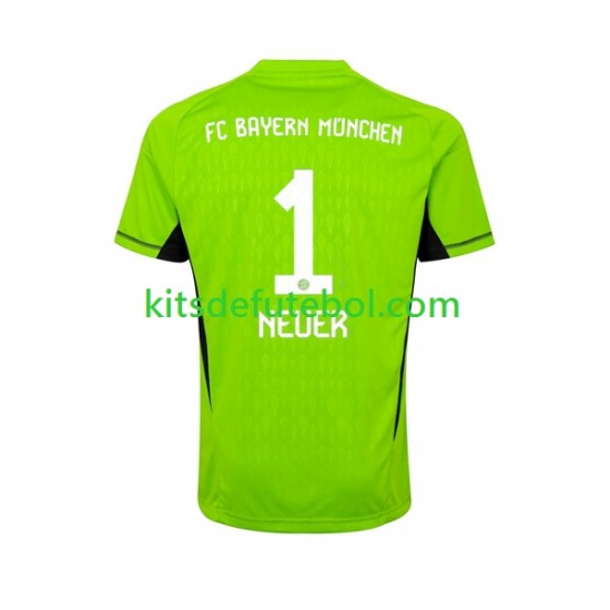 Camisola de Guarda-redes Bayern de Munique Manuel Neuer 1 Homem Equipamento alternativo 2023-2024 Mangas Curtas