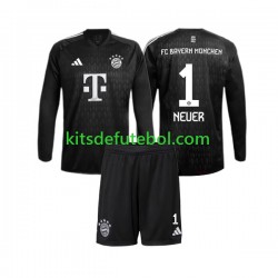 Camisola de Guarda-redes Bayern de Munique Manuel Neuer 1 Criança Equipamento principal 2023-2024 Mangas Compridas