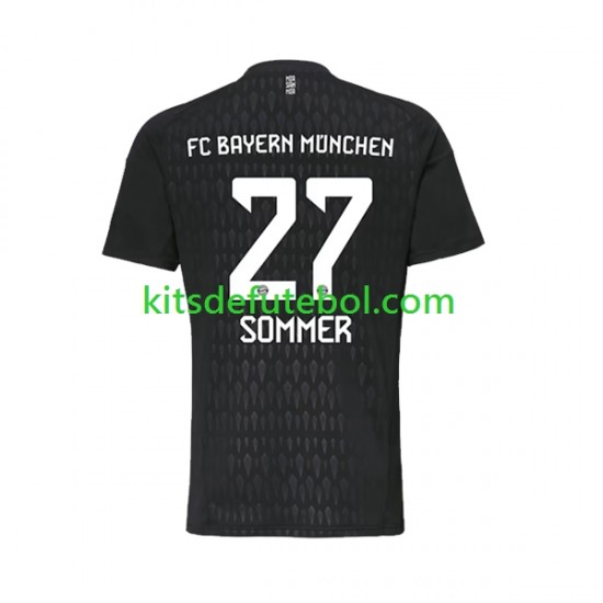 Camisola de Guarda-redes Bayern de Munique Yann Sommer 27 Homem Equipamento principal 2023-2024 Mangas Curtas
