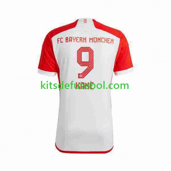 Camisola Bayern de Munique Harry Kane 9 Homem Equipamento principal 2023-2024 Mangas Curtas
