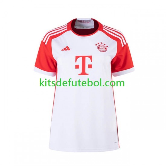 Camisola Bayern de Munique Mulheres Equipamento principal 2023-2024 Mangas Curtas