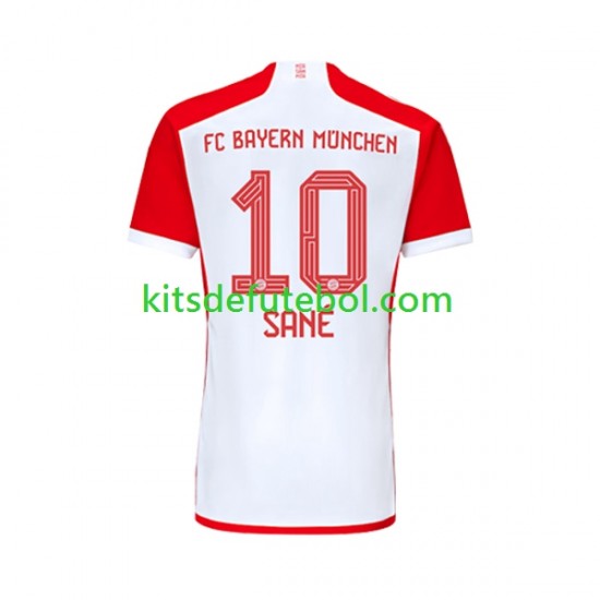 Camisola Bayern de Munique Leroy Sane 10 Homem Equipamento principal 2023-2024 Mangas Curtas