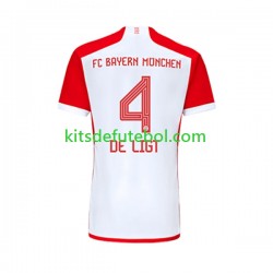 Camisola Bayern de Munique Matthijs de Ligt 4 Homem Equipamento principal 2023-2024 Mangas Curtas
