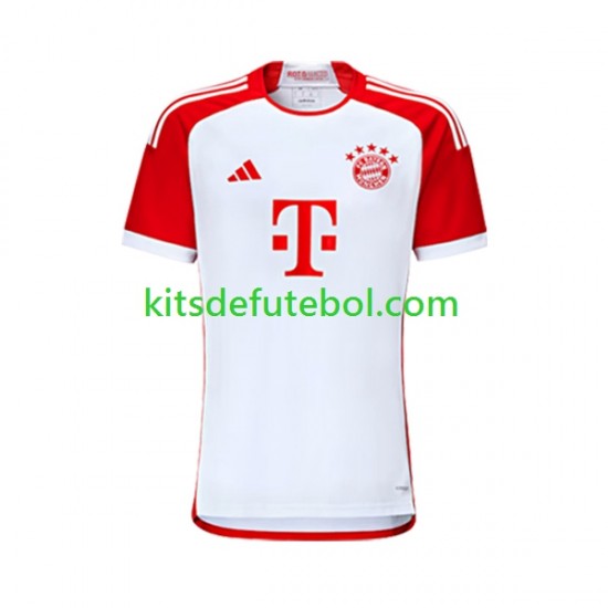 Camisola Bayern de Munique Matthijs de Ligt 4 Homem Equipamento principal 2023-2024 Mangas Curtas