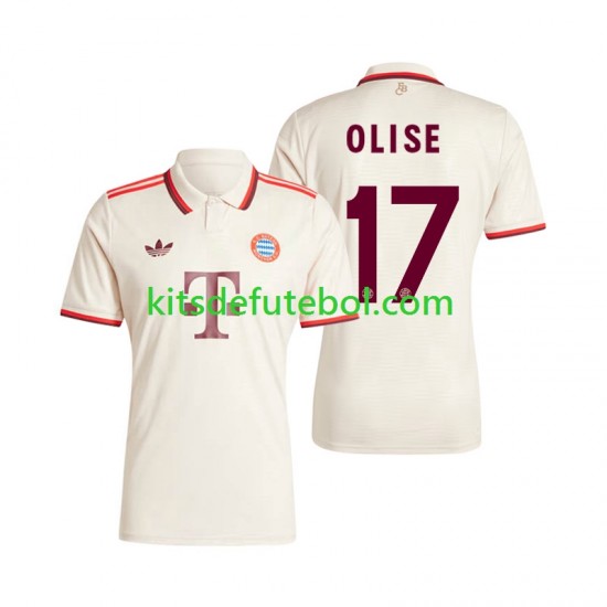 Camisola Bayern de Munique Olise 17 Homem Terceiro equipamento 2024-2025 Mangas Curtas