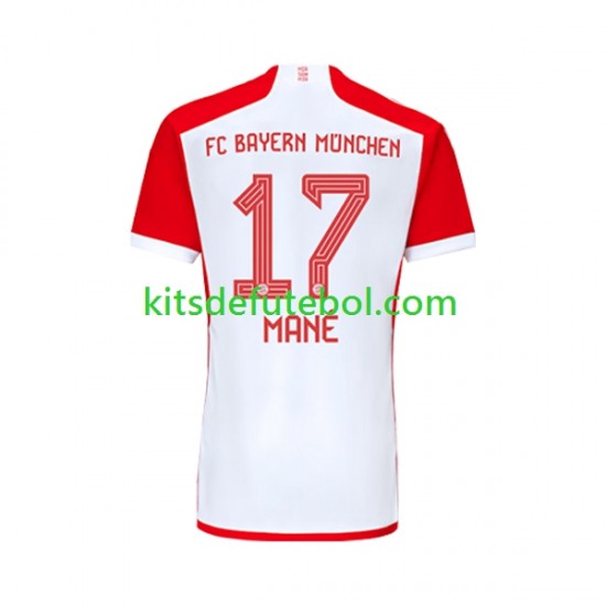 Camisola Bayern de Munique Sadio Mane 17 Homem Equipamento principal 2023-2024 Mangas Curtas