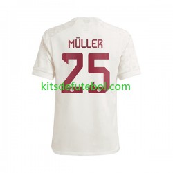 Camisola Bayern de Munique Thomas Muller 25 Homem Terceiro equipamento 2023-2024 Mangas Curtas