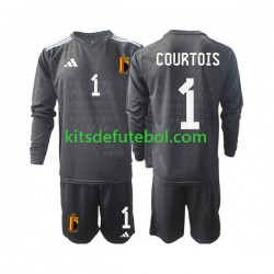 Camisola de Guarda-redes Seleção da Belga Courtois 1 Criança Equipamento alternativo 2022 Mangas Compridas