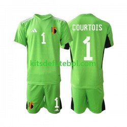 Camisola de Guarda-redes Seleção da Belga Courtois 1 Criança Equipamento principal 2021-2022 Mangas Curtas