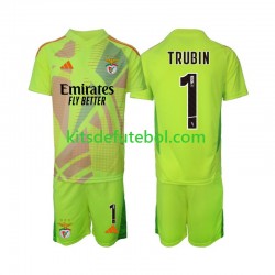 Camisola de Guarda-redes Benfica Anatolij Trubin 1 Criança Equipamento principal 2024-2025 Mangas Curtas