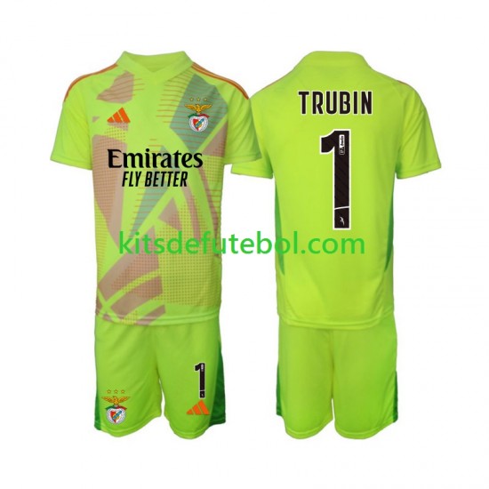 Camisola de Guarda-redes Benfica Anatolij Trubin 1 Criança Equipamento principal 2024-2025 Mangas Curtas