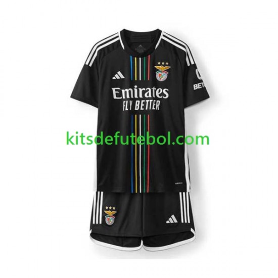 Camisola Benfica Criança Equipamento alternativo 2023-2024 Mangas Curtas