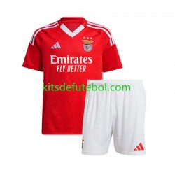 Camisola Benfica Vermelho Criança Equipamento principal 2024-2025 Mangas Curtas