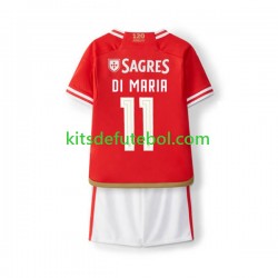 Camisola Benfica Di Maria 11 Criança Equipamento principal 2023-2024 Mangas Curtas