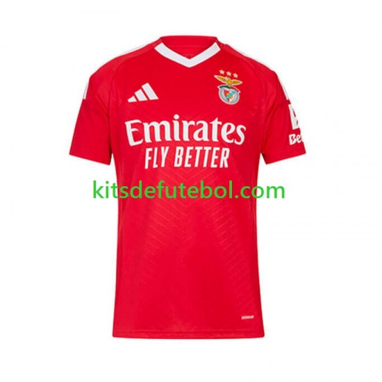 Camisola Benfica Vermelho Homem Equipamento principal 2024-2025 Mangas Curtas