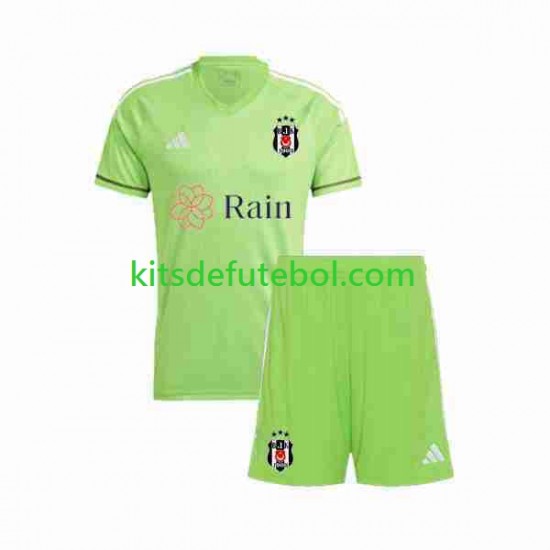 Camisola de Guarda-redes Besiktas Criança Equipamento alternativo 2023-2024 Mangas Curtas