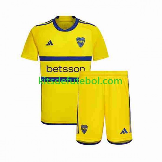 Camisola Boca Juniors Criança Equipamento alternativo 2023-2024 Mangas Curtas