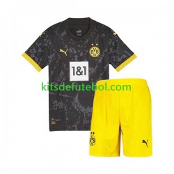 Camisola Borussia Dortmund Criança Equipamento alternativo 2023-2024 Mangas Curtas