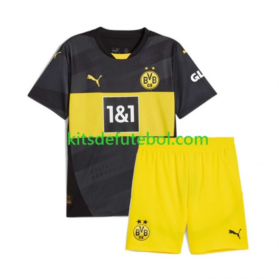 Camisola Borussia Dortmund Criança Equipamento alternativo 2024-2025 Mangas Curtas