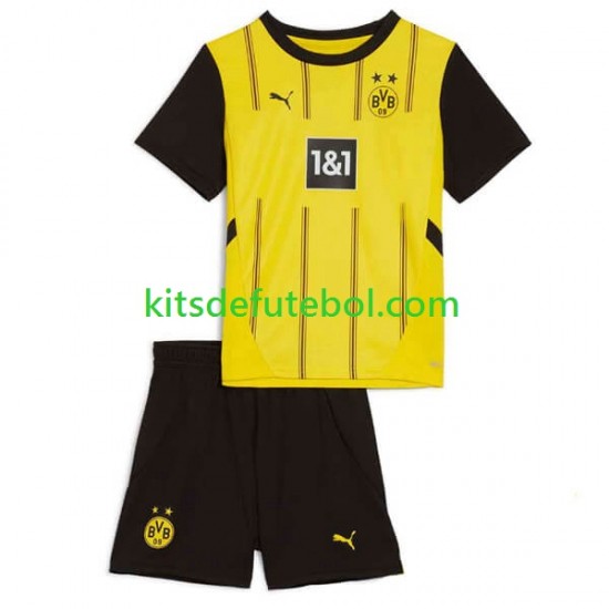 Camisola Borussia Dortmund Criança Equipamento principal 2024-2025 Mangas Curtas
