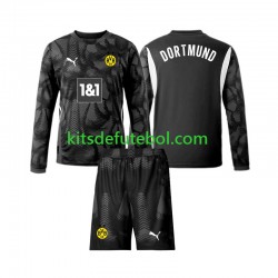 Camisola de Guarda-redes Borussia Dortmund Criança Quarto equipamento 2024-2025 Mangas Compridas