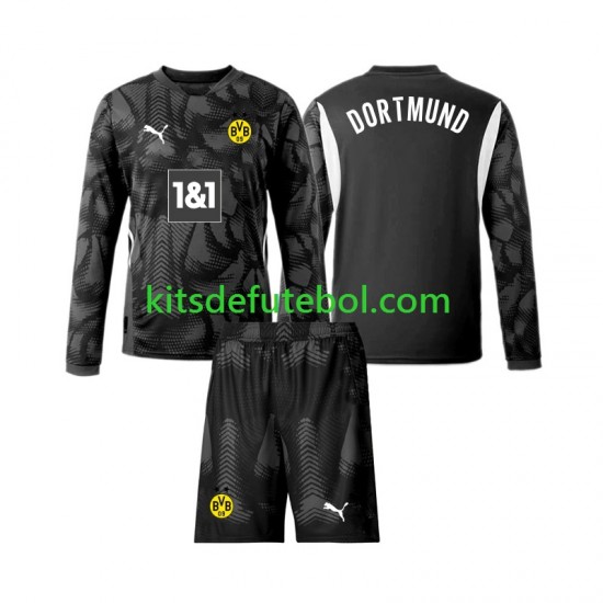 Camisola de Guarda-redes Borussia Dortmund Criança Quarto equipamento 2024-2025 Mangas Compridas
