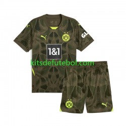 Camisola de Guarda-redes Borussia Dortmund Criança Equipamento principal 2024-2025 Mangas Curtas