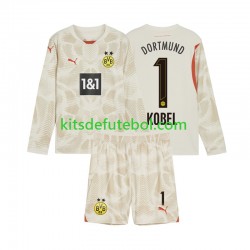 Camisola de Guarda-redes Borussia Dortmund Gregor Kobel 1 Criança Equipamento principal 2024-2025 Mangas Compridas