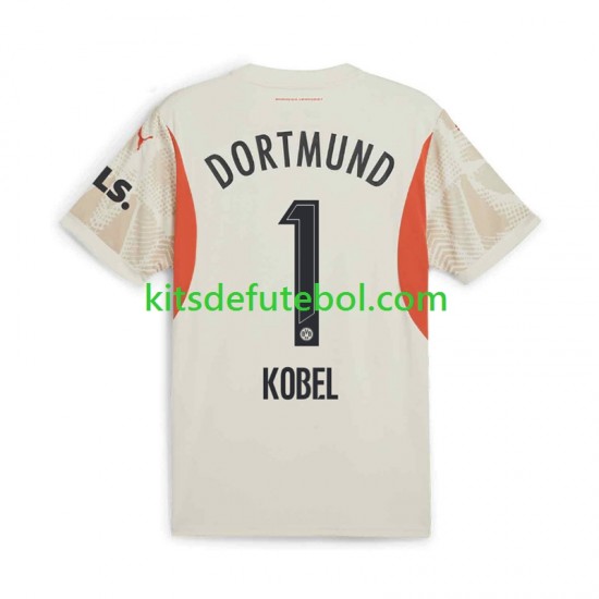Camisola de Guarda-redes Borussia Dortmund Gregor Kobel 1 Homem Equipamento principal 2024-2025 Mangas Curtas