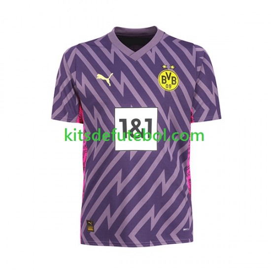 Camisola de Guarda-redes Borussia Dortmund Homem Equipamento principal 2023-2024 Mangas Curtas