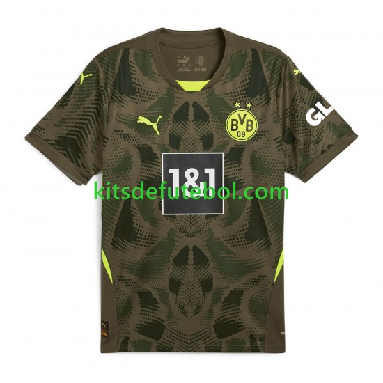 Camisola de Guarda-redes Borussia Dortmund Homem Equipamento principal 2024-2025 Mangas Curtas