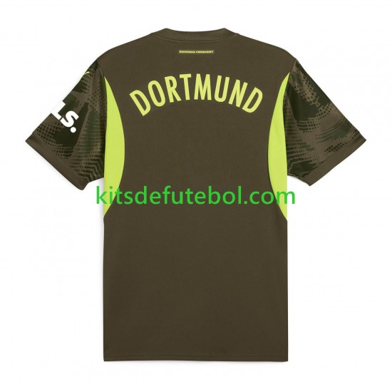 Camisola de Guarda-redes Borussia Dortmund Homem Equipamento principal 2024-2025 Mangas Curtas