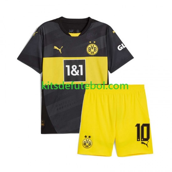 Camisola Borussia Dortmund Julian Brandt 10 Criança Equipamento alternativo 2024-2025 Mangas Curtas