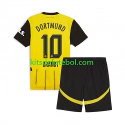 Camisola Borussia Dortmund Julian Brandt 10 Criança Equipamento principal 2024-2025 Mangas Curtas
