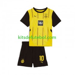 Camisola Borussia Dortmund Julian Brandt 10 Criança Equipamento principal 2024-2025 Mangas Curtas