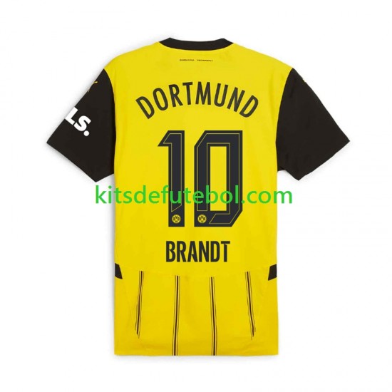 Camisola Borussia Dortmund Julian Brandt 10 Homem Equipamento principal 2024-2025 Mangas Curtas