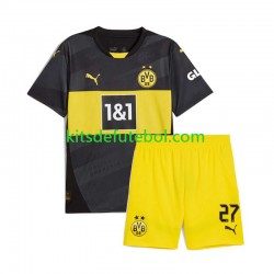 Camisola Borussia Dortmund Karim Adeyemi 27 Criança Equipamento alternativo 2024-2025 Mangas Curtas