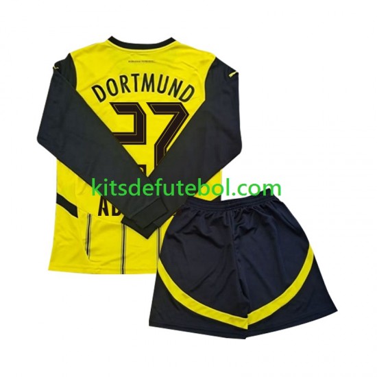 Camisola Borussia Dortmund Karim Adeyemi 27 Criança Equipamento principal 2024-2025 Mangas Compridas