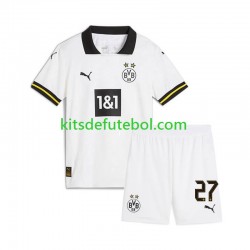 Camisola Borussia Dortmund Karim Adeyemi 27 Criança Terceiro equipamento 2024-2025 Mangas Curtas