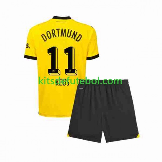 Camisola Borussia Dortmund Marco Reus 11 Criança Equipamento principal 2023-2024 Mangas Curtas