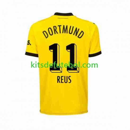 Camisola Borussia Dortmund Marco Reus 11 Homem Equipamento principal 2023-2024 Mangas Curtas