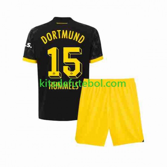 Camisola Borussia Dortmund Mats Hummels 15 Criança Equipamento alternativo 2023-2024 Mangas Curtas