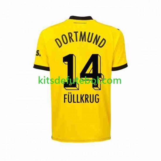 Camisola Borussia Dortmund Niclas Fullkrug 14 Homem Equipamento principal 2023-2024 Mangas Curtas