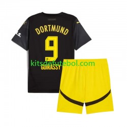 Camisola Borussia Dortmund Serhou Guirassy 9 Criança Equipamento alternativo 2024-2025 Mangas Curtas